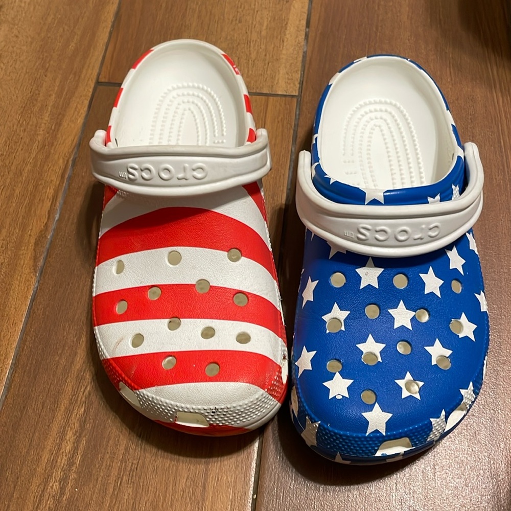 American flag crocs
